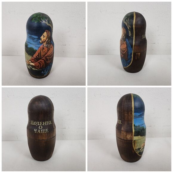 Matryoshka Nesting Dolls 5 Set Life of Jesus Christ Nativity Russian 7" SIGNED - Picture 8 of 11